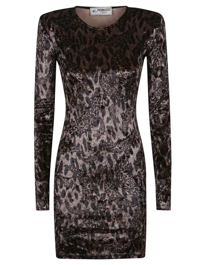 FIORUCCI VELOUR PADDED MINI DRESS