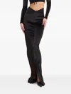 Fiorucci Velvet Maxi Skirt In Black