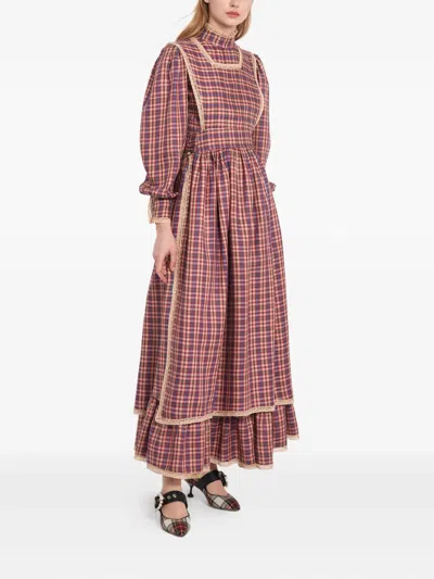 Pre-owned Fiorucci Vintage 1970s Check-pattern Dress