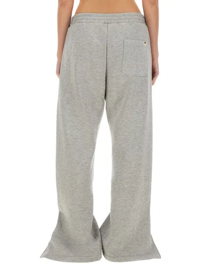 Fiorucci Viscose Blend Trousers In Gray