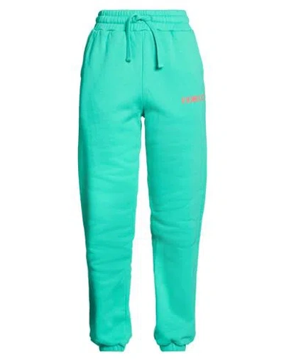 Fiorucci Woman Pants Emerald Green Size S Cotton