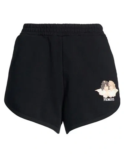 Fiorucci Woman Shorts & Bermuda Shorts Black Size Xl Organic Cotton, Elastane