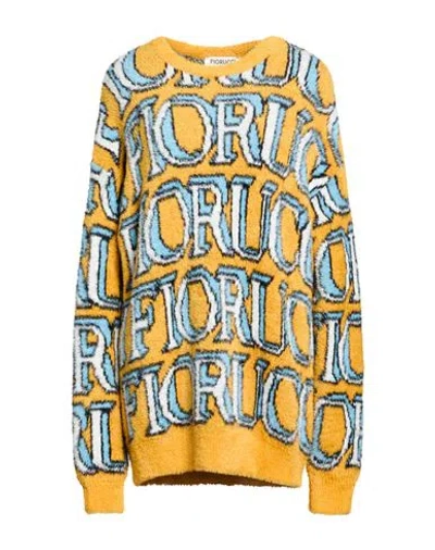 Fiorucci Woman Sweater Mandarin Size Xl Polyamide In Orange
