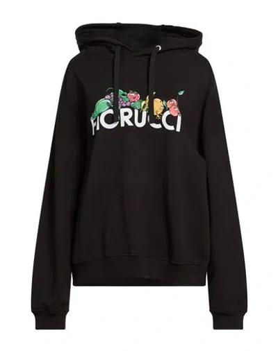 Fiorucci Woman Sweatshirt Black Size Xl Cotton