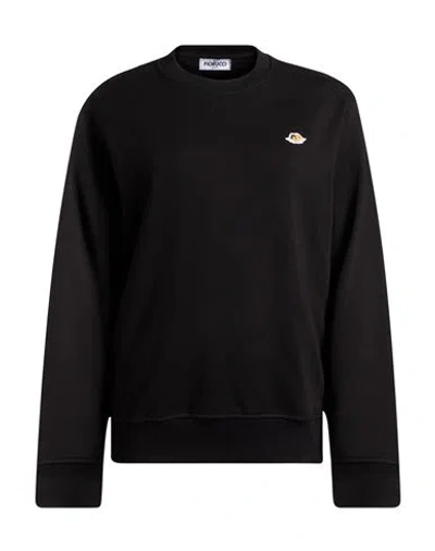 Fiorucci Woman Sweatshirt Black Size Xxs Cotton