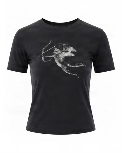 Fiorucci Women's Graphic Cotton T-shirt In Black