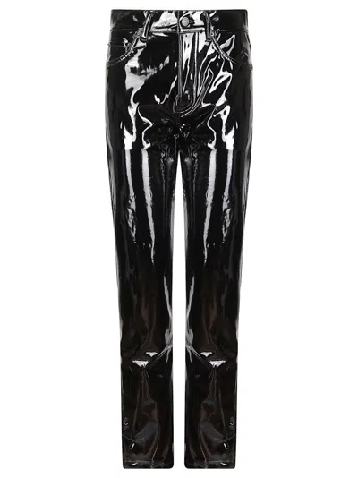 FIORUCCI WOMEN'S STRETCH VINYL STRAIGHT FIT TROUSERS