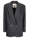 Fiorucci Womens Black Double Breasted Blazer In Black