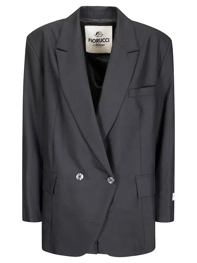 Fiorucci Womens Black Double Breasted Blazer