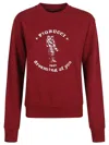 Fiorucci Burgundy Dreaming Of You Print Crewneck Sweatshirt In Burgundy Red