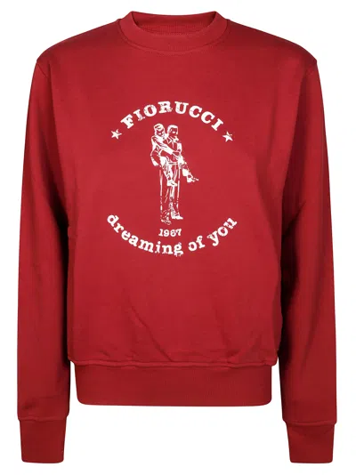 Fiorucci Women`s Dreaming Of You Print Crewneck Sweatshirt In Bordeaux