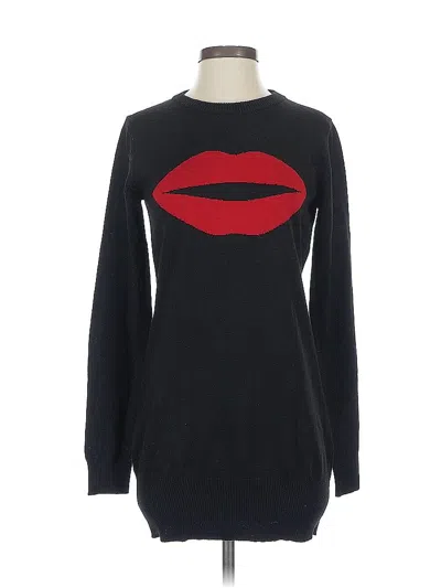 Pre-owned Fiorucci Wool Pullover Sweater In Black