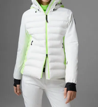 Fire & Ice Women's Janka Ski Jacket In White Lime In Multi