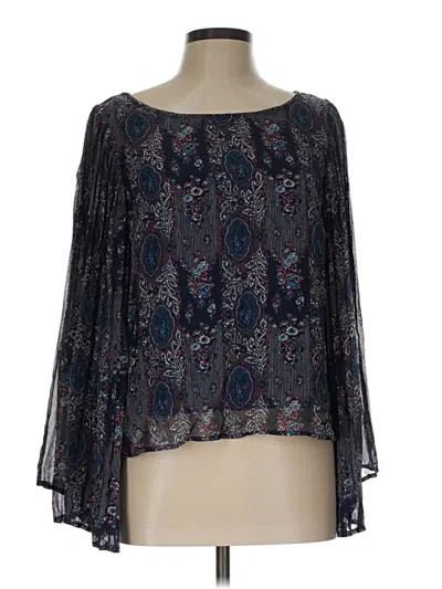 Pre-owned Fire Los Angeles 3/4 Sleeve Blouse In Black