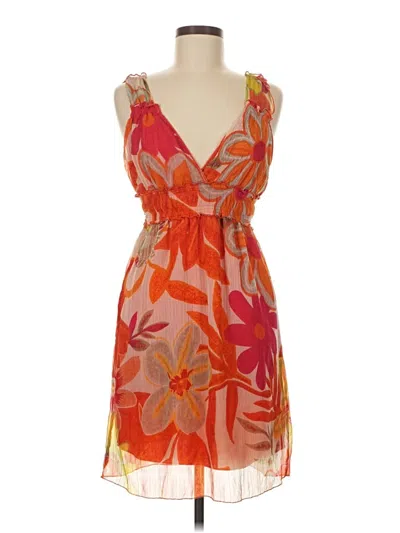 Pre-owned Fire Los Angeles Cocktail Dress In Orange
