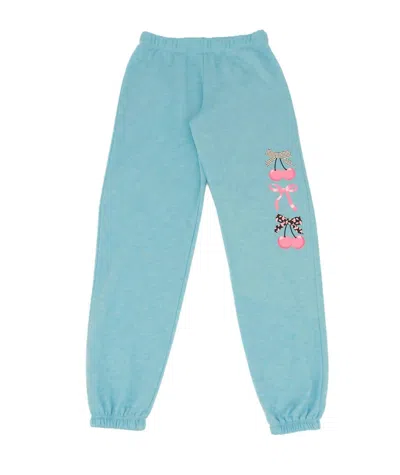 Firehouse Kids' Girls Nelly Bows & Cherries Sweatpants In Aqua In Blue