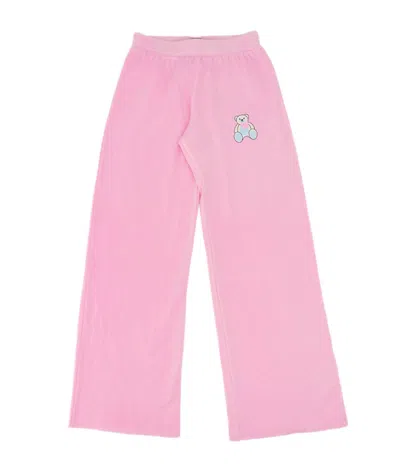 Firehouse Kids' Girls Teagan Teddy Wide Leg Sweatpants In Ice Pink