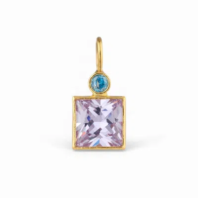 Firera Atelier Women's Blue / Purple Vera Charm & Luce Viola Necklace In Gold