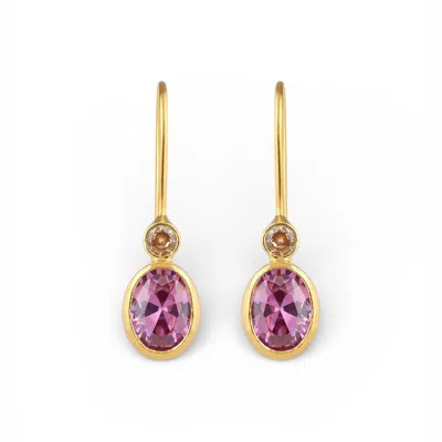 Firera Atelier Women's Pink / Orange Vera Charm & Rosa Di Mare Earring In Gold