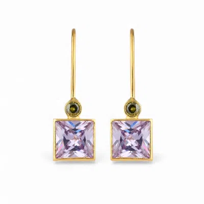 Firera Atelier Women's Purple / Green Vera Charm & Ombra Verde Earring