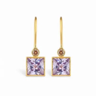Firera Atelier Women's Purple / Orange Vera Charm & Riflesso Viola Earring