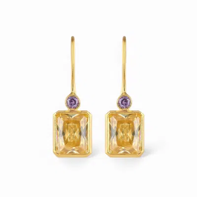 Firera Atelier Women's Purple / Yellow Vera Charm & Calore Dorato Earring In Gold
