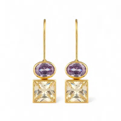 Firera Atelier Women's Purple / Yellow Vera Charm & Essenza Mediterranea Earring