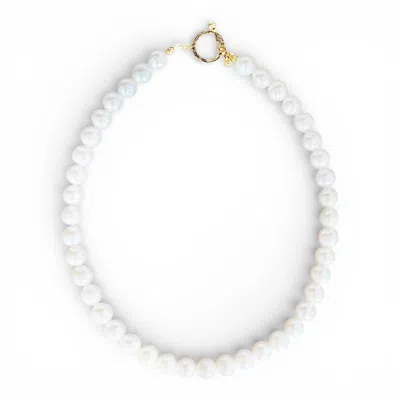 Firera Atelier Women's White Silenzia Pearl Necklace In Metallic