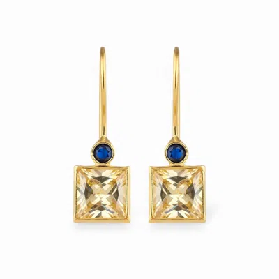 Firera Atelier Women's Yellow / Blue Vera Charm & Notte Dorata Earring In Gold