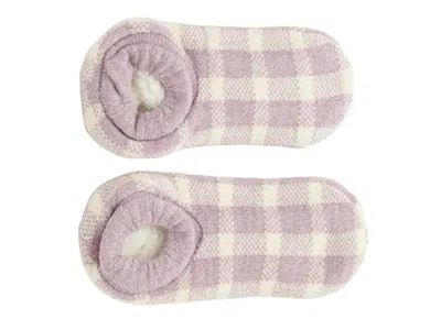 Fireside Buffalo Check Slipper Socks In Light Pink