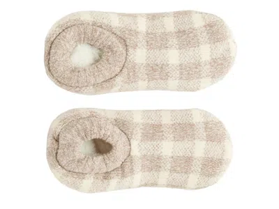 Fireside Buffalo Check Slipper Socks In Tan