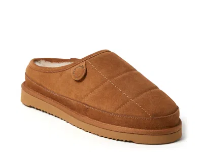 Fireside By Dearfoams Grafton Quilt Clog Slipper In Brown