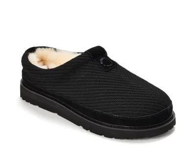 Fireside By Dearfoams Grafton Sport Knit Clog Slipper In Black