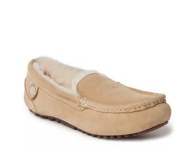 Fireside By Dearfoams Mel Moccasin Slipper In Neutral