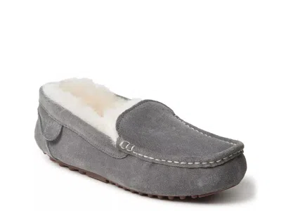 Fireside By Dearfoams Mel Moccasin Slipper In Gray