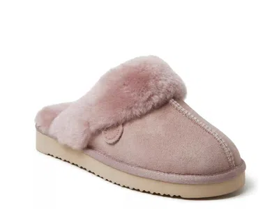 Fireside By Dearfoams Sydney Scuff Slipper In Pink