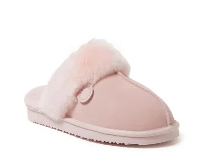 Fireside By Dearfoams Sydney Scuff Slipper In Pink