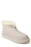 Fireside By Dearfoams Warm Up Water Resistant Genuine Shearling Lined Slipper In Sand