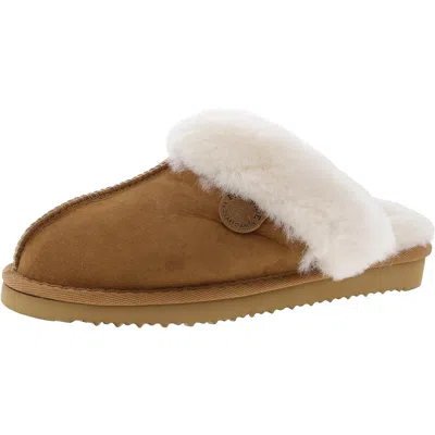 Fireside By Dearfoams Womens Textured Suede Moccasin Slippers In Pink