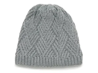 Fireside Cable Knit Beanie In Gray