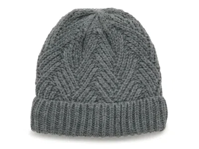 Fireside Cable Knit Beanie In Gray