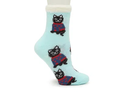 Fireside Cat Sweater Crew Socks In Multicolor