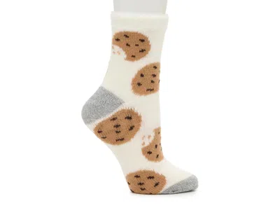 Fireside Cozy Lodge Cookie Crew Socks In White