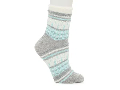 Fireside Cozy Lodge Popcorn Fairisle Crew Socks In Blue