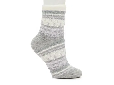 Fireside Cozy Lodge Popcorn Fairisle Crew Socks In Purple