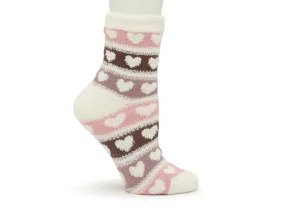Fireside Heart Crew Socks In Multicolor