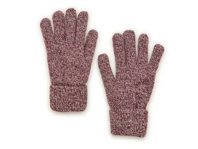 Fireside Marled Gloves In Burgundy