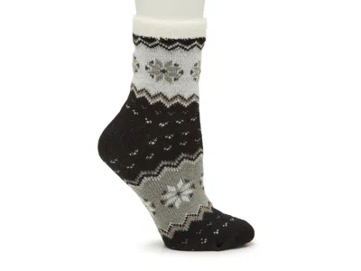 Fireside Nordic Fairisle Crew Socks In Black