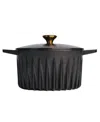 Fireup Cookware Rapid Heat Enameled Cast Iron 5.5-quart Dutch Oven In Black