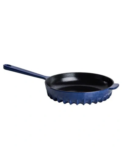 Fireup Cookware Rapid Heat Enameled Cast Iron Frying Pan In Blue